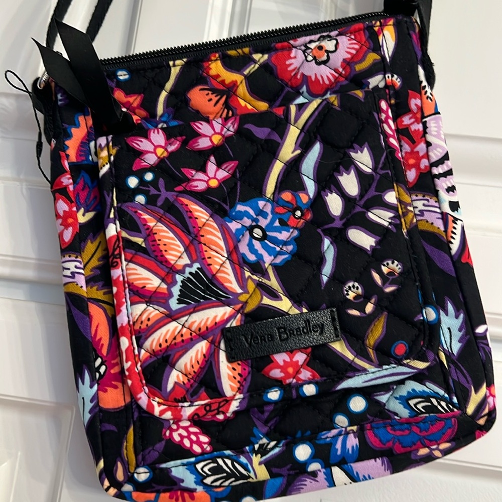 Vera Bradley black quilted crossbody bag